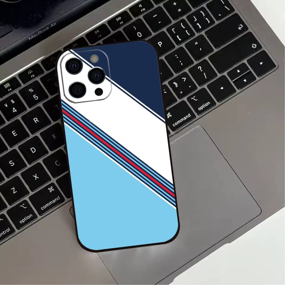 Чехол для телефона Martini R-Racing S-Stripe для iPhone 17,16,15,14,13,12,11 Plus,Pro Max,XS, Мягкий силиконовый черный чехол