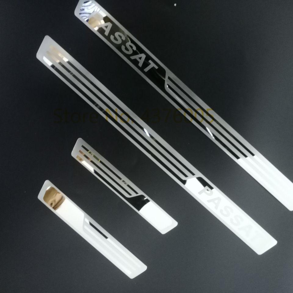 Для VW Volkswagen Passat B5 B6 B7 2003-накладки на пороги педали двери автомобиля, хромированный стиль из нержавеющей стали