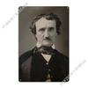 Edgar Allen Poe Portrait Metal Plaque Poster Home Create Wall Pub Design Mural Tin Sign Poster