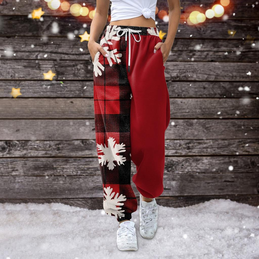 Women's Casual Fashion Sweatpants Christmas Printed Casual Pants