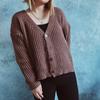 Осенние кардиганы свитера для женщин Зимние длинные рукава однобортные вязаные свитера Верхняя одежда Пальто