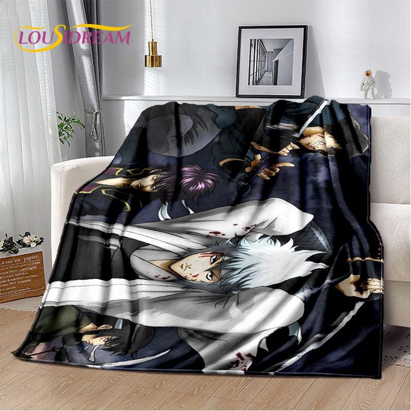 Anime Gintoki Kagura Gintama Soft Plush Blanket,Flannel Blanket Throw Blanket for Living Room Bedroom Bed Sofa Picnic Cover Kids