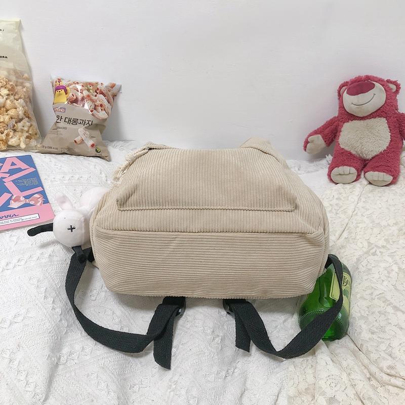 Сплошная цветная книжная сумка, студенческий рюкзак, вельветовая школьная сумка, рюкзак большой емкости