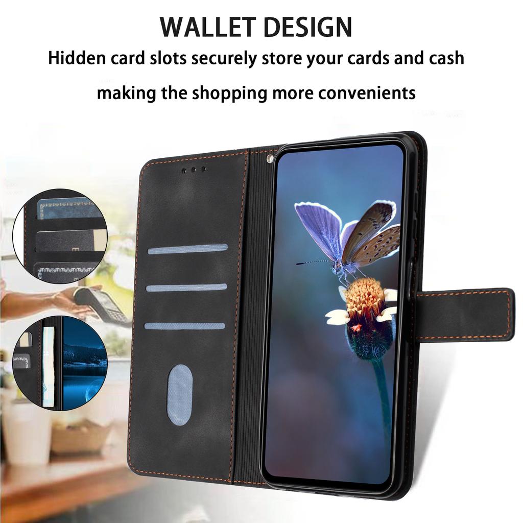 For Samsung Galaxy S25 FE Case Triangle Imprinted Anti-Scratch Phone Wallet Cover