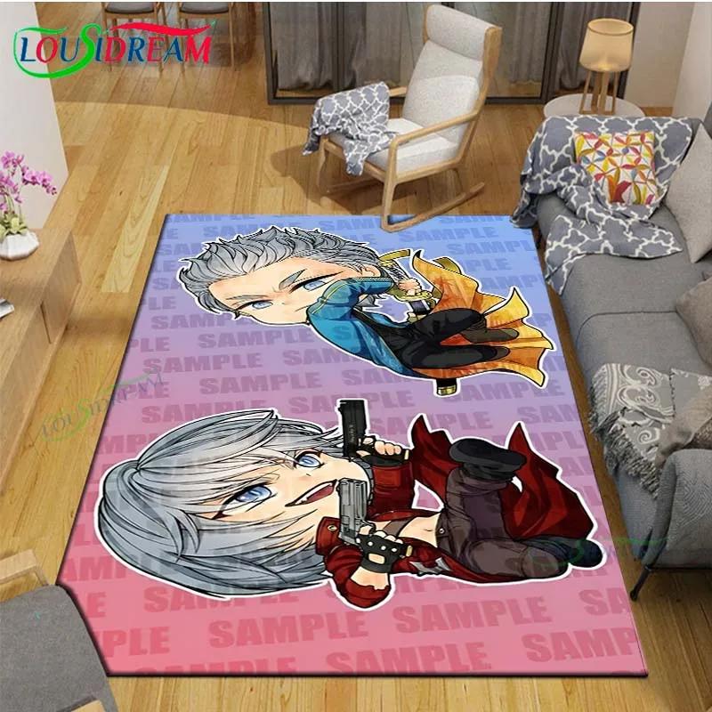 Модный Ковер с Принтом Игры D-Devil May Cry Коврик для Уличной Зоны Нескользящий Ковер Ковер для Декора Спальни Ковер для Гостиной Подарок на День Рождения