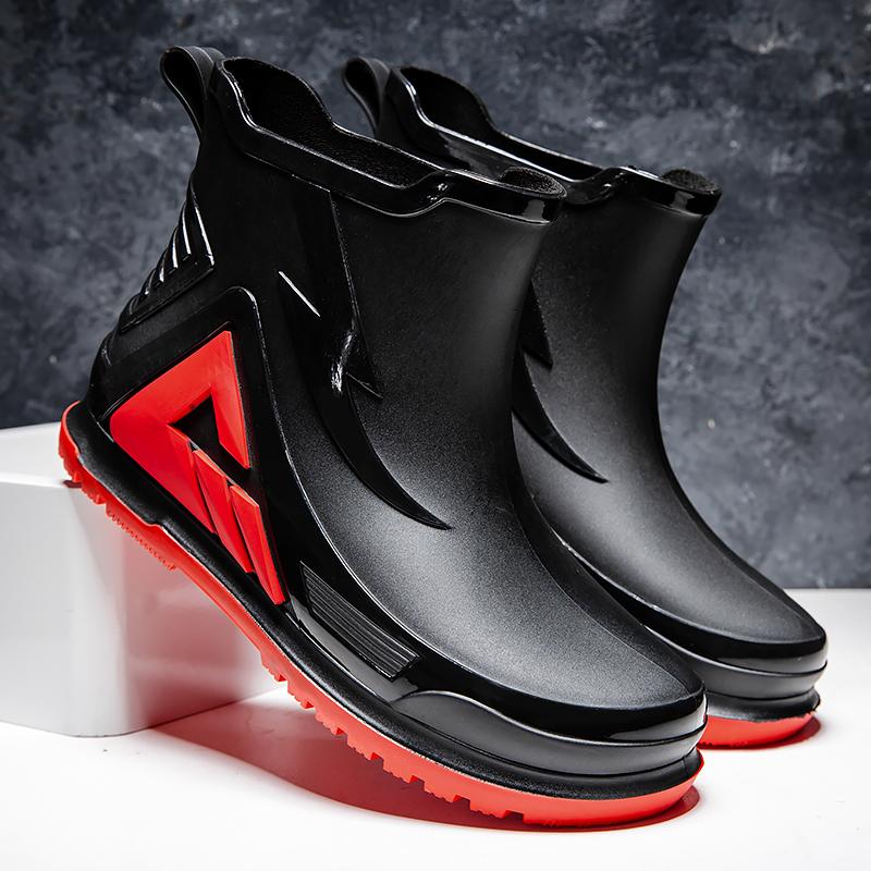 Мужская рабочая обувь для повара, водонепроницаемые маслостойкие кухонные рабочие ботинки для повара, нескользящие непромокаемые ботильоны, мужская защитная обувь для отеля, ресторана