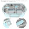 2 Compartment Insulated Lunch Box 650ML Capacity Portion Control Container  For Adults