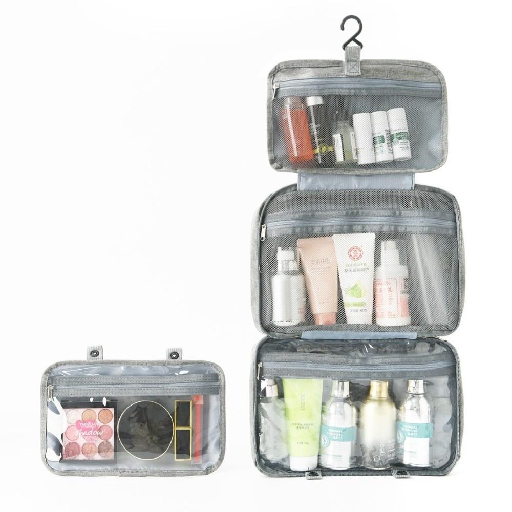 Large Capacity 4 Fold Toiletry Bag Wet Dry Separation Makeup Bag Travel Hanging Wash Bag Home