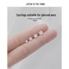 S999 Exquisite Zircon Silver Stud Earrings - Luxury, Versatile, for Piercings, Comfortable for Sleeping