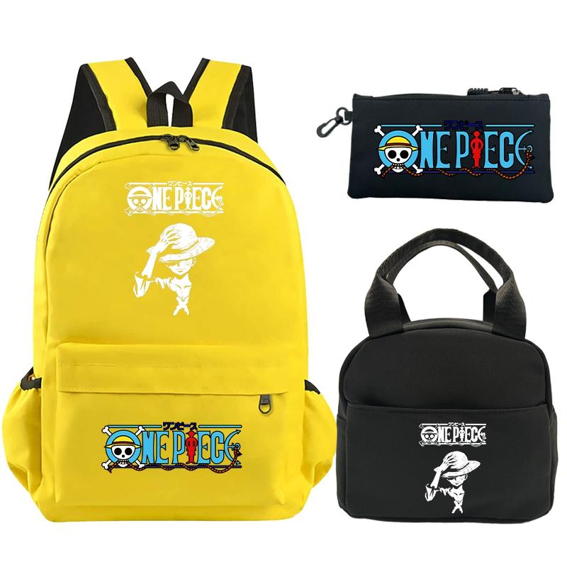 3 шт./компл. рюкзак, цельный рюкзак с принтом в стиле аниме, сумка для обеда, пенал для подростков, детский школьный рюкзак для девочек и мальчиков