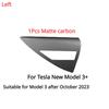 Для Tesla Model 3/Y/3+ Highland 2024 Автомобильная крышка порта зарядки Отделка глянцевая матовая Настоящее сухое углеродное волокно Аксессуары для Model3+