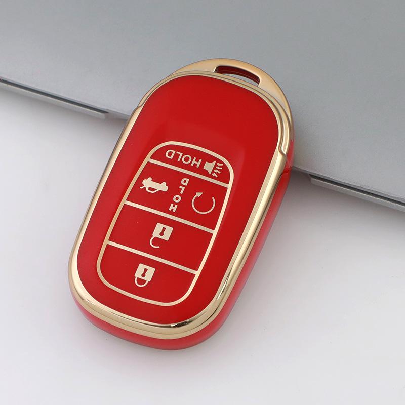 2022 Gold Edge Key Cover for Eleventh Gen Honda Civic Remote – Full Coverage Protective Shell
