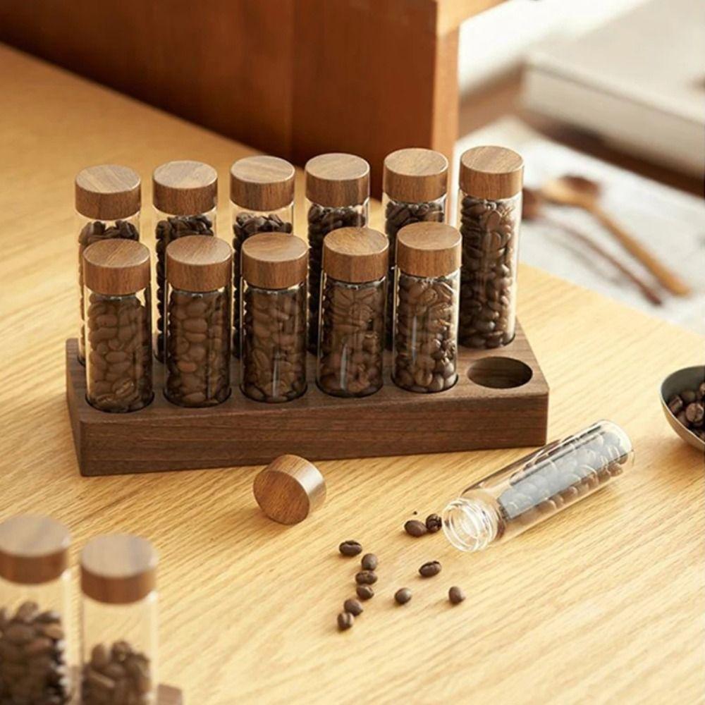 Portable Tea Tube Display Rack With Breathable Lid Tea Tube Bottle  Coffee Bean Storage