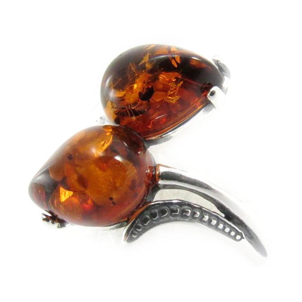 Серебряное кольцо с янтарем 'Inspiration'