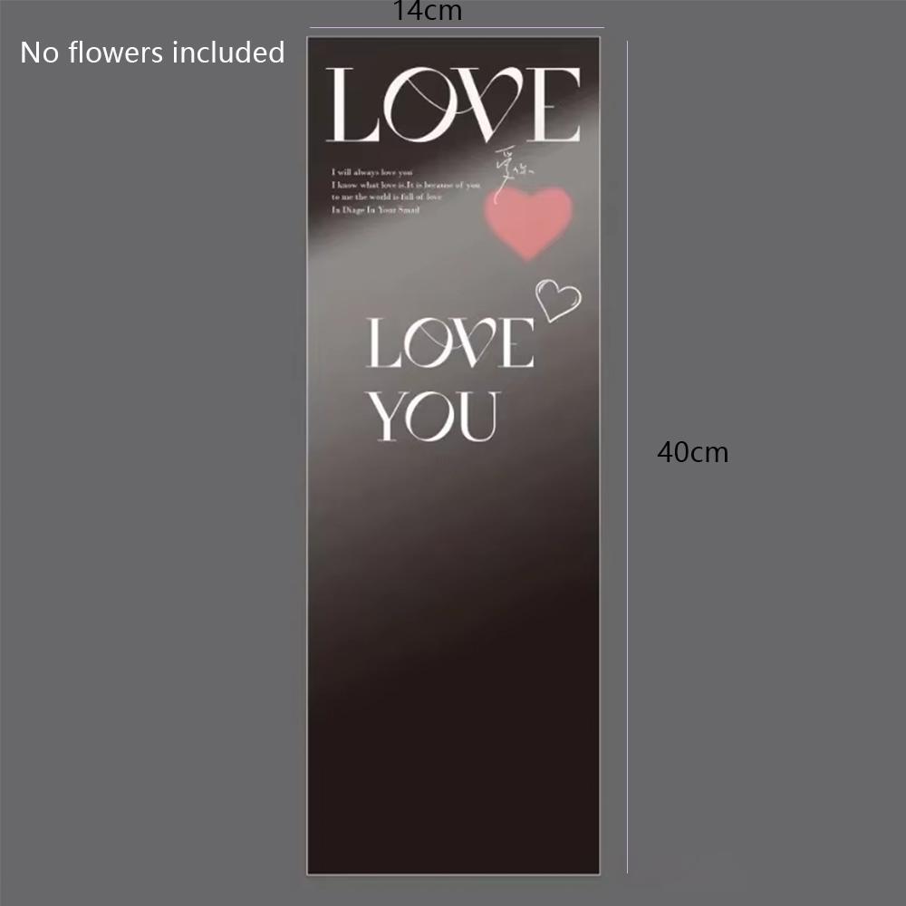 LOVE Rose Packaging Bags Transparent Flower Wrapping Paper Gifts Bouquet Plastic Bag
