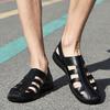 Fashionable Outdoor Men Breathable Hollow Out Casual Anti Slip Beach Shoes Summer New Men Comfortable Leather Hole Shoes Sandals