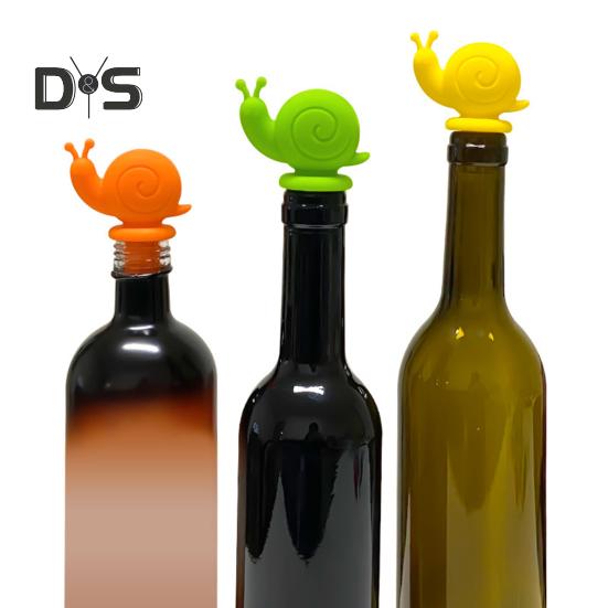 Пробка для винной бутылки в виде улитки с 3D-дизайном, герметичная винная пробка, пищевой силикон, герметик для стеклянных бутылок вина и пива, заглушки для красного вина, аксессуар для сохранения
