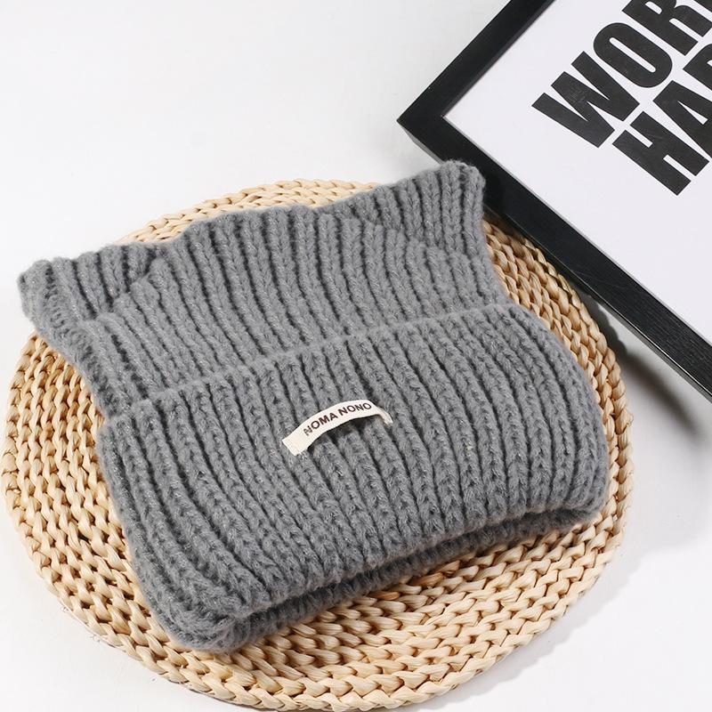 Japanese Cat Ear Wool Hat for Women In Autumn and Winter Warm Cute Knitted Hat Korean Version Versatile Cold Pullover Cold Hat