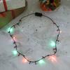 Light Glowing Led Necklace Flashing Light-Up Blinking Christmas Lights Costume Necklace 8 Led Bulbs Glow Props Party Supply