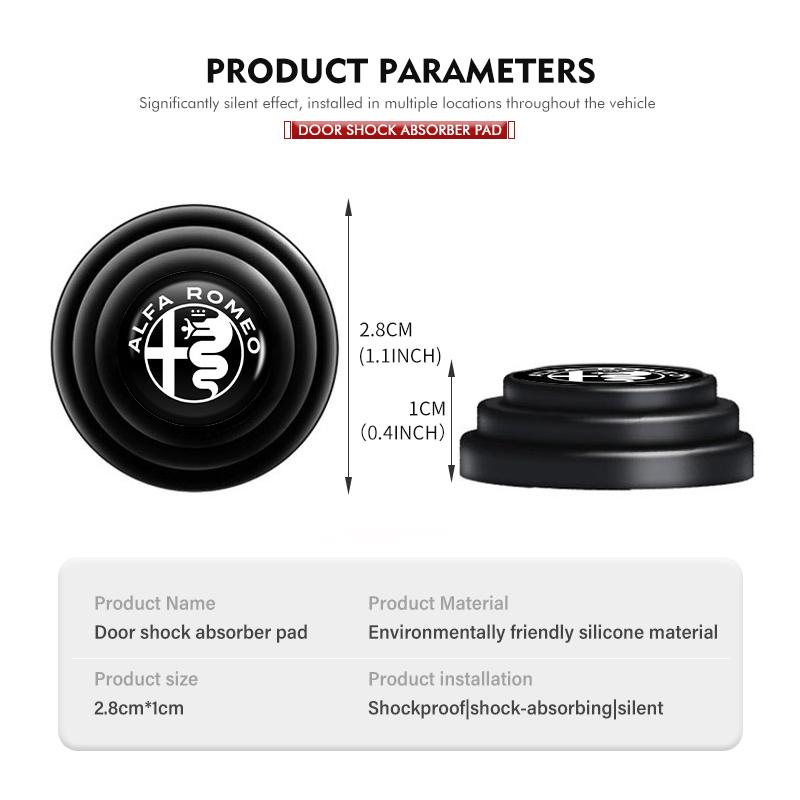 Car Door Anti-shock Pad Buffer Pad Crash Pad Silicone Pads Accessories For Alfa Romeo 159 Giulietta Giulia 147 Mito 156 159 166