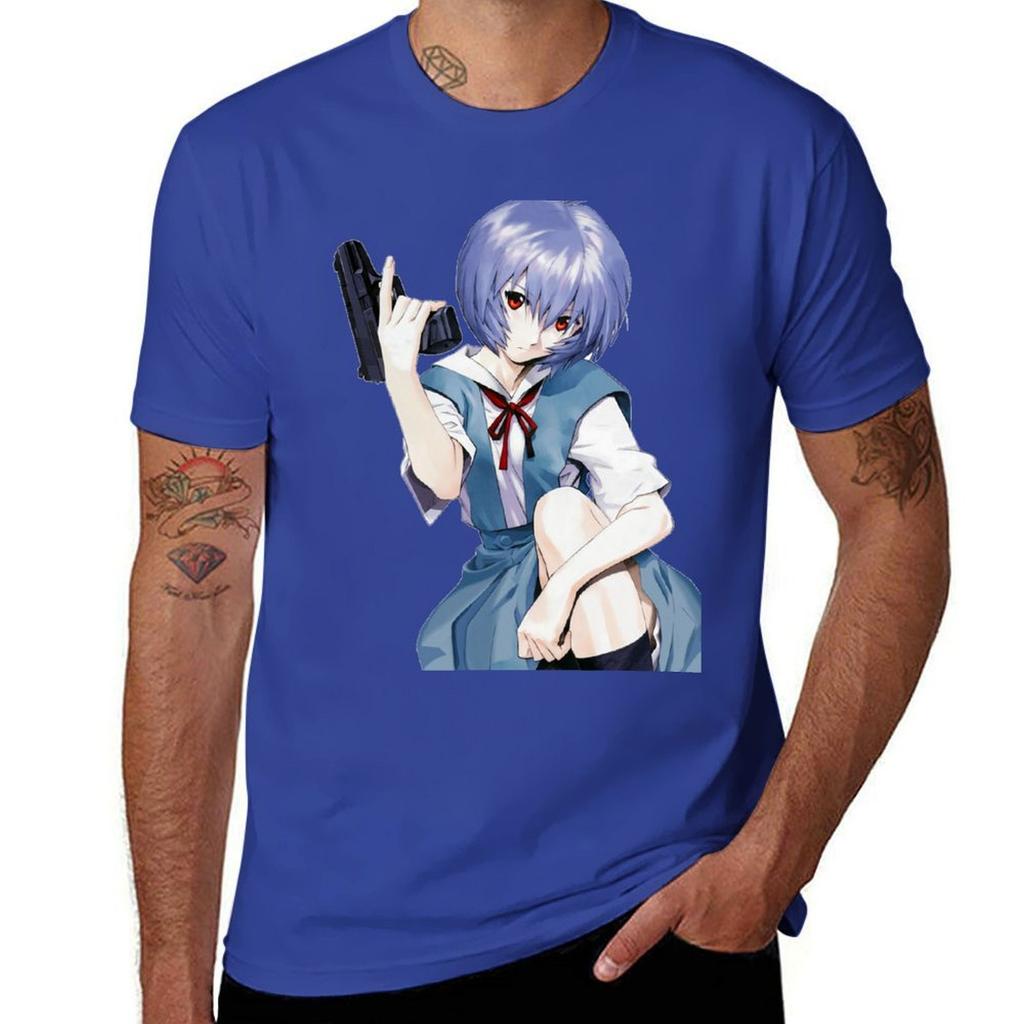 Rei with gun TShirt customs design your own Blouse summer top Unisexs clothing