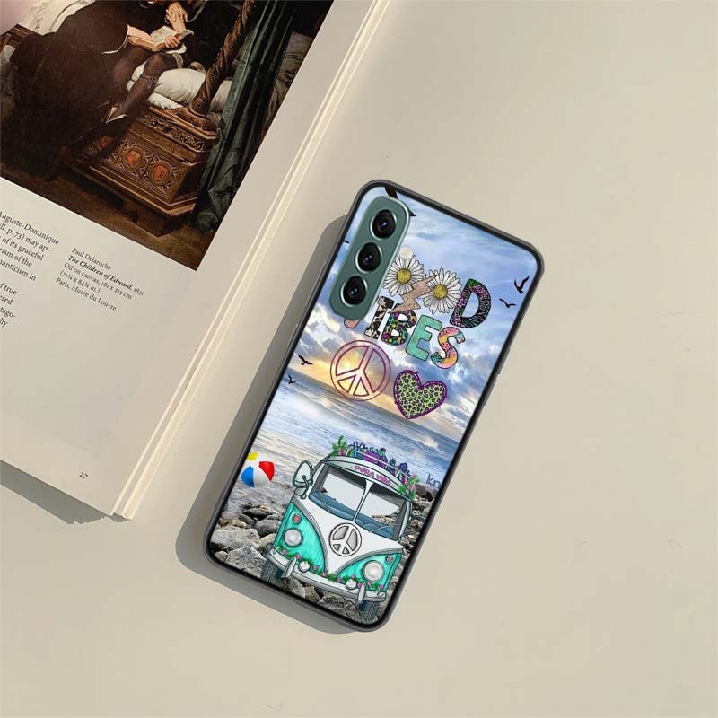 Hippie Peace Bus and Sunflower Phone Case for Samsung A54 A14 A24 A34 A17 A37 A57 A55 A35 A25 A15 A07 A05S A04S A12 A22 A32 A52S