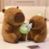 Cartoon Capybara Plush Toys Fluffty Vacation Style Capybara Cute Doll Stuffed Animals Soft Pillow Kids Birthday Christmas Gift