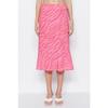 Pink Midi Knitted Skirt With Flounce Animal Pattern Skirt Twoaw20et0241
