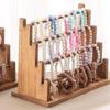 Wood Bracelet Holder Hair Rope Display Stand Watch Jewelry Storage for Showcase