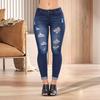 Women's Mid Rise Jeans Skinny Ripped Jeans Stretch Distressed Denim Pants Slim Fit Butt Lifting Trousers