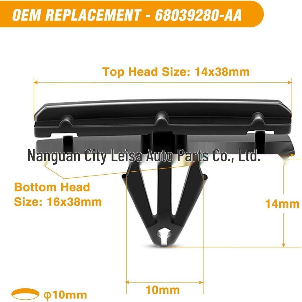 60 шт. нейлоновых заклепок с бородками для моделей Jeep Chrysler 68039280AA 6030441