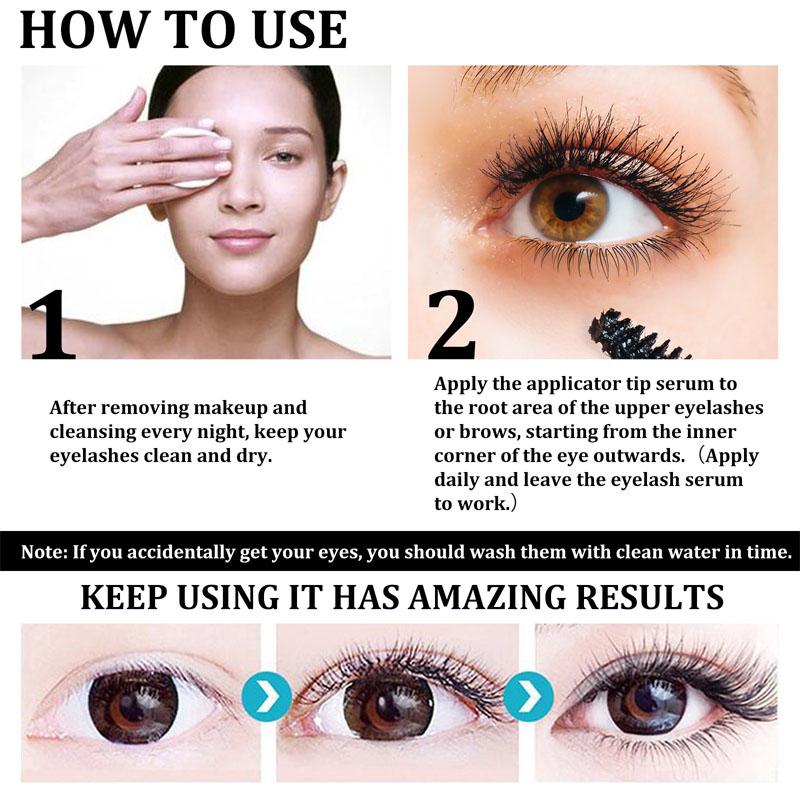 Natural Eyelash Growth Serum 7 Days Fast Eyelashes Enhancer Longer Thicker Fuller Lashes Eyebrows Lift Eye Care Products Makeup