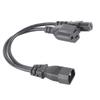 C14 Male To C13 Nema 5‑15R Female Y Splitter Power Cord 1 In 2 Out 10A 250V Waterproof Power Extension Adapter Cable