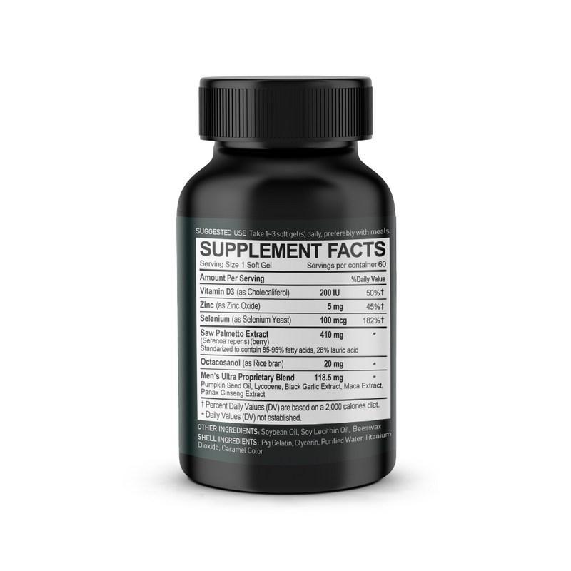 Nanowell Sean Lee Men's Ultra Saw Palmetto 60 soft capsules x 4 bottles
