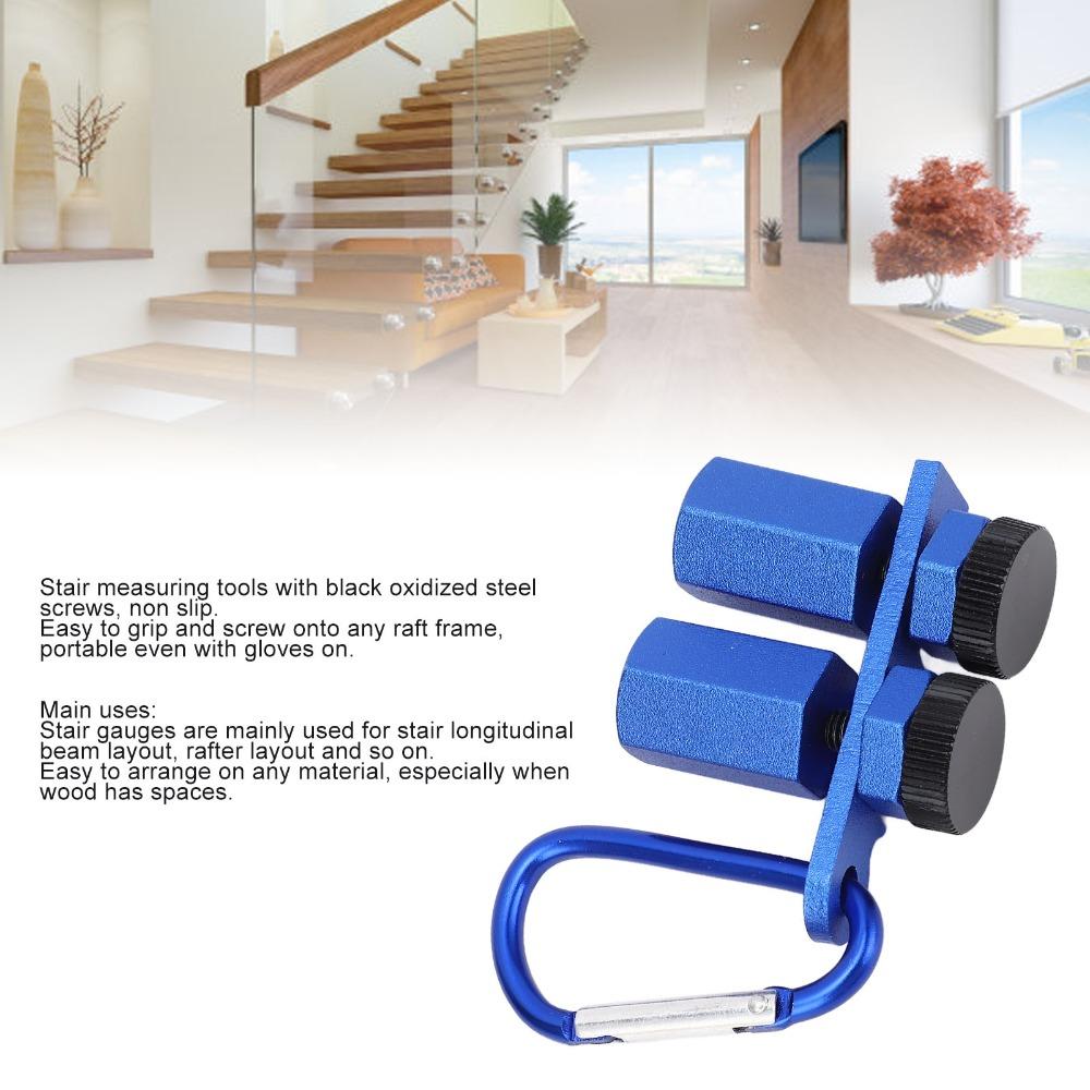 Aluminum Alloy Stair Gauge Non Slip Stair Rafter Gauge Clamp Framing Square Applications