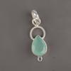 Украшения ручной работы из драгоценных камней Aqua Chalcedony, кулон из стерлингового серебра 925 пробы, уникальный дизайн, для женщин