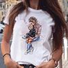 Футболки женские с рисунком мамы и сына, модные, с круглым вырезом