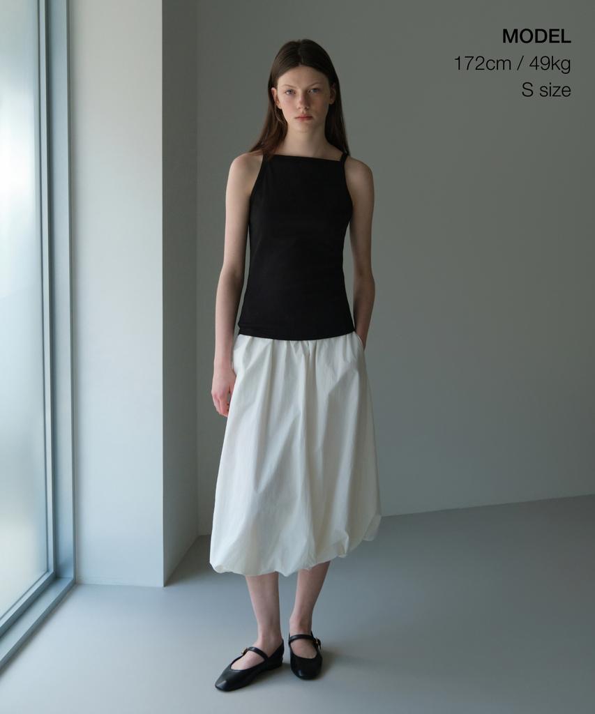Musinsa Standard Woman Women'S Balloon Banding Long Skirt [White]