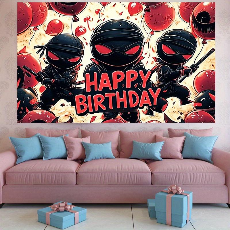 1pc Birthday Ninja Confetti Party Banner Multicolor Polyester