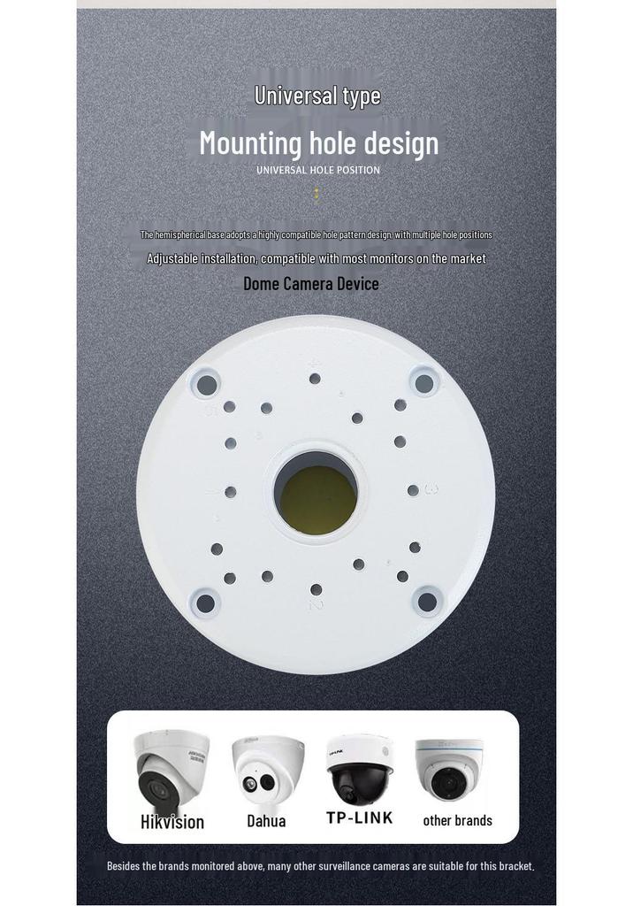 Universal Waterproof Aluminum Cable Entry Box and Ceiling-Mounted Dome Camera Bracket