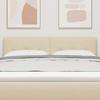 Adjustable Height Headboard with Cream Headboard 144 cm Fabric