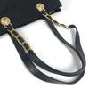 Versace Vintage Logo Sunburst Tote Bag Chain Shoulder Bag Black/Gold