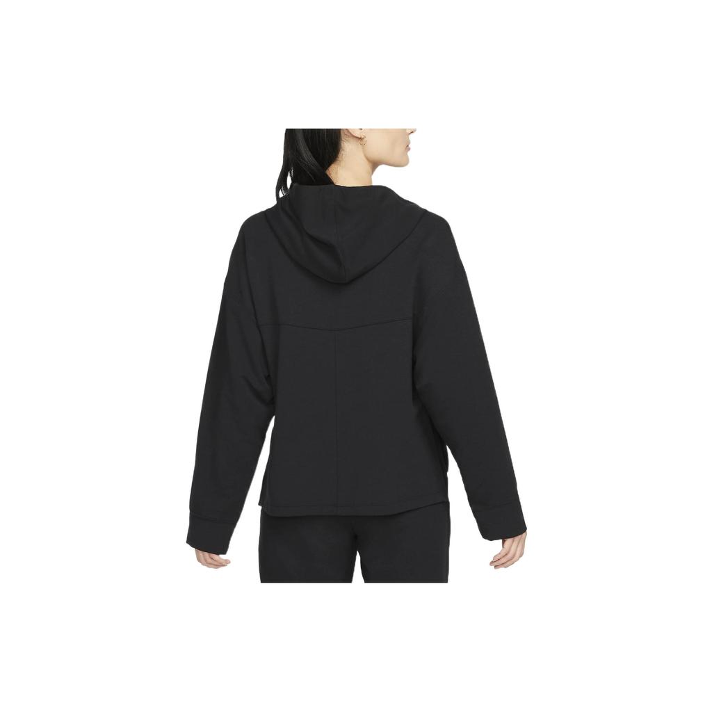 Nike Однотонное короткое худи Женские топы Черный DM7034-010