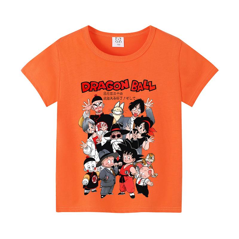 Футболка Dragon Ball Z с Гоку Мультяшные Аниме Фигурки Короткий Рукав Повседневная Детская Футболка Y2K Круглый Вырез Топ Мальчик Лето Детская Одежда Подарок