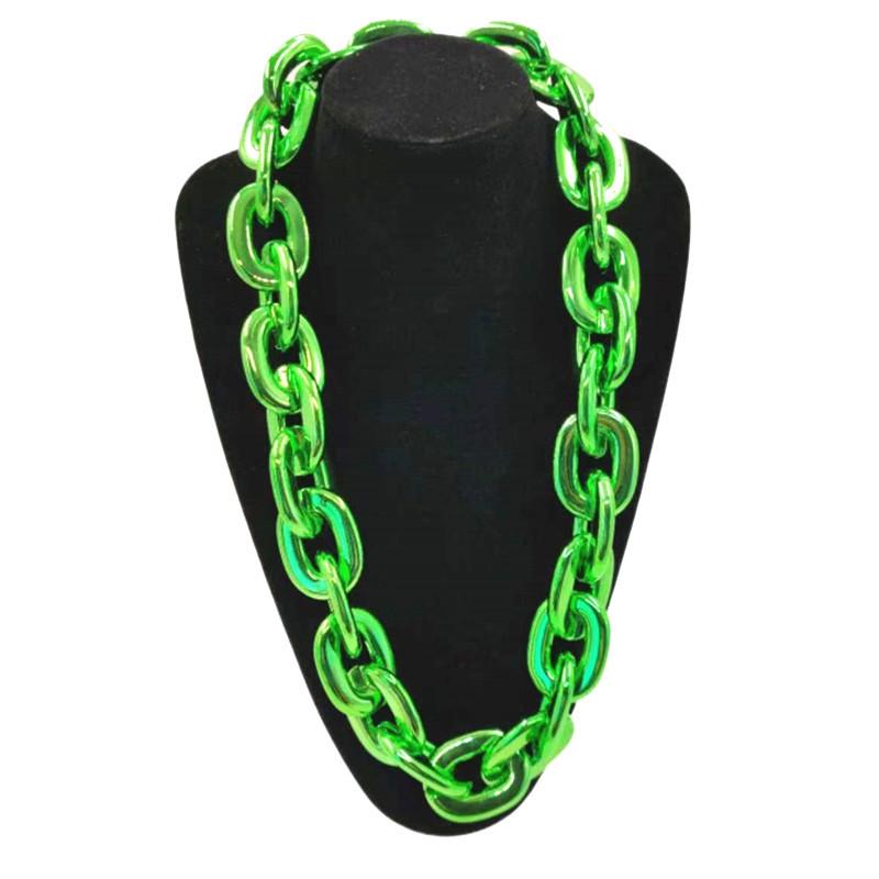 Пластиковое ожерелье в стиле хип-хоп-панк, толстая кубинская цепь, фестиваль, выступление, вечеринка, подарок, аксессуар для фанатов