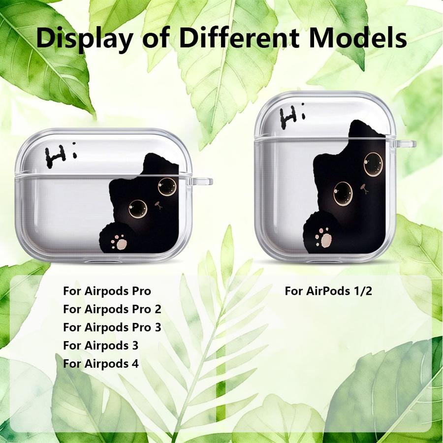 Чехол Милый Кот для Airpods 1 Pro3 Pro Pro2 2 3 4 Прозрачный Чехол-Крышка для Наушников
