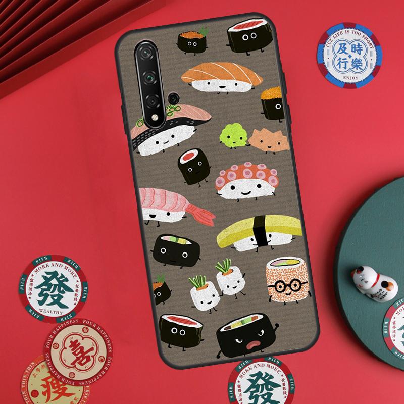 Чехол для Huawei Nova 11 Pro 9 10 SE Y70 Y60 Y90 Y61 Y91 Y73 Y72 12s 12i 11i 8i P30 P40 Lite с рисунком Суши