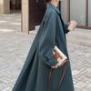 Korean Popular British Windbreaker Coat for Women Spring and Autumn New Mid-length Literary Retro Hong Kong Style Forest Coat