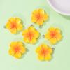10Pcs 24mm Sweet Resin Colorful Flower  Charms Pendant Cute Petal Earring Necklace Diy Making Jewelry Accessories