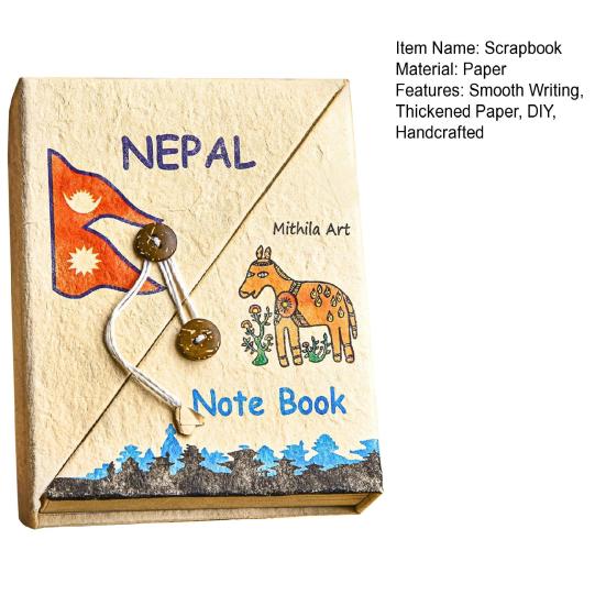 Scrapbook Photo Album Vintage Nepal Notebook DIY Memory Book for Wedding Anniversary Valentines Birthday Gifts